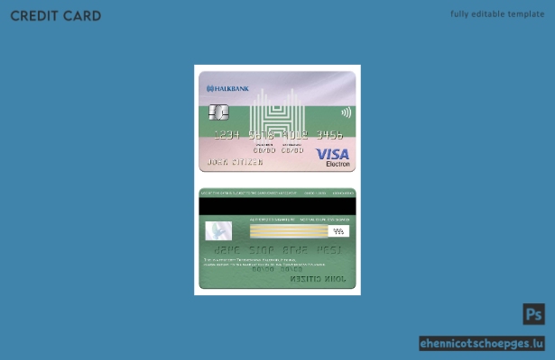 Turkmenistan Halkbank Visa Electron Karte – Beispielvorschau